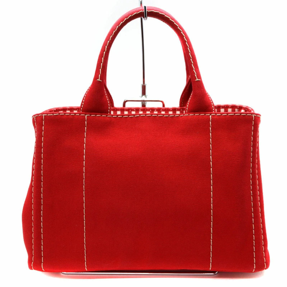PRADA Canapa 2way Tote Hand Canvas Shoulder Bag - Picture 2 of 6